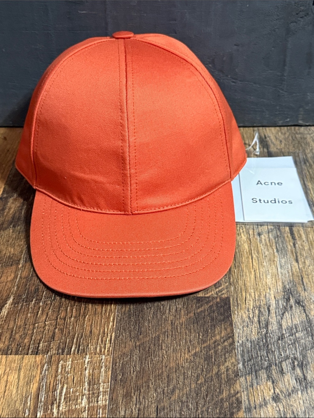 Acne Studios SS17 Camp Cap Papaya Orange Snapback Hat NWT